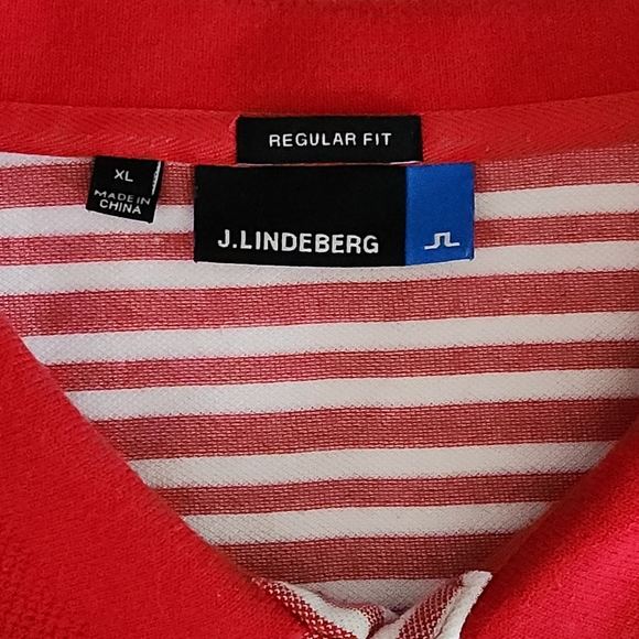 J.LINDEBERG Striped Polo golf Shirt Men's XL - Picture 9 of 13